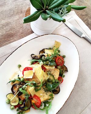 Firenze Vegan. Very juicy. at Mediterraneo by the Sea in Paphos