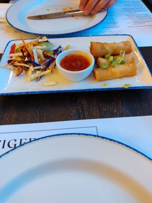 Vegetable spring rolls at Tiger on The Wall in Inverness