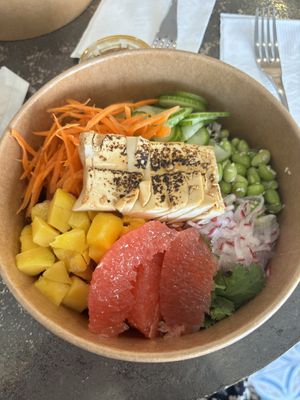 Poke bowl with tofu   at Essence Natural  in Vaughan