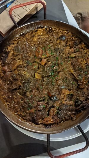 Paella de verdures, molt bona at Aromatic Restaurant in Altafulla