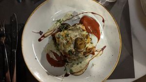 Lassagna de verdures vegana, tot i q a la carta posa q porta llet? at Aromatic Restaurant in Altafulla