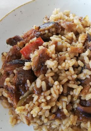 Paella de verdures de temporada at Aromatic Restaurant in Altafulla