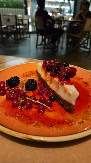 Cheescake at Aromatic Restaurant in Altafulla