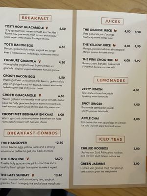 Menu Nov 2022 at Toastable in Utrecht