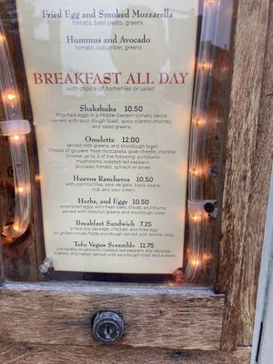 Menu pt 3 at Haymarket Bookstore Cafe in Northampton