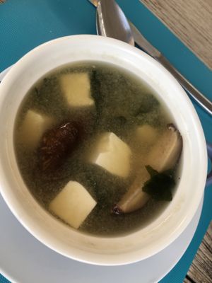 miso soup  w shitake  at Don Diego in Sotogrande