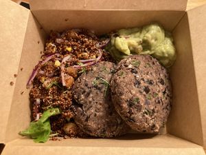 Black bean burger with guacamole  at Local - Alvalade in Lisbon