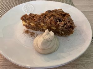 Crumble de pera!😋  at Local - Alvalade in Lisbon