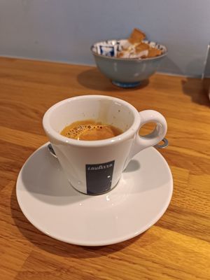 Italian espresso at Heladeria Sotto Zero Santiago in Santiago De Compostela