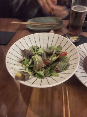 Too slow to get a good photo of the seaweed salad   at Hikage in Amsterdam