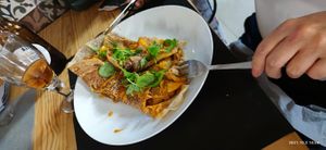 Galette (vegetarian bc of the egg) at La Cuina d'Adel in Valencia