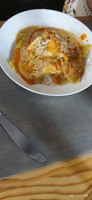 Tofu ravioli  at La Cuina d'Adel in Valencia