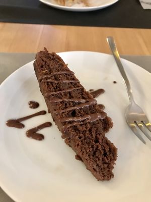Chocolate cake  at La Cuina d'Adel in Valencia