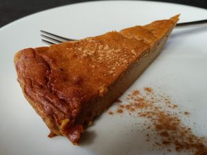 Pumpkin flan full of warm spices at La Cuina d'Adel in Valencia