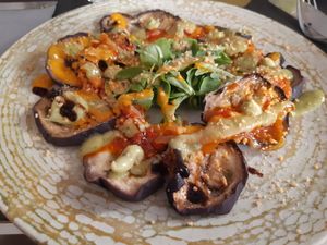 Menú del día/Main/Aubergine carpaccio at La Cuina d'Adel in Valencia