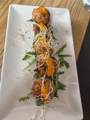 Curry Tofu croquettes   at La Cuina d'Adel in Valencia