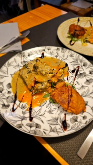 We asked for one of each of the mains to share but they very nicely put a smaller portion of each on both plates for us at La Cuina d'Adel in Valencia