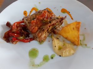 Lasaña de verduras at La Cuina d'Adel in Valencia