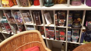 Wall of chocolate, most is vegan  at Kyffin Cafe Deli in Bangor