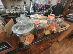 Cakes Display at Kyffin Cafe Deli in Bangor