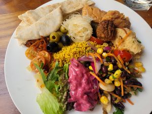 Vegan Mezze (Close Up) at Kyffin Cafe Deli in Bangor
