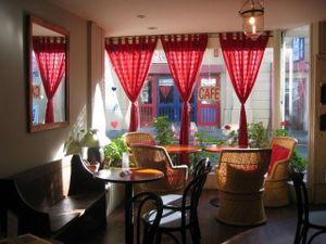 Our beautiful, sunny cafe at Kyffin Cafe Deli in Bangor