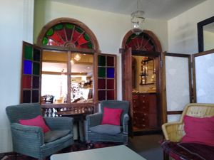 With piano at Kyffin Cafe Deli in Bangor