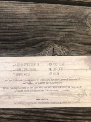 Vegan Ice Cream at Möserer Seestuben in Telfs