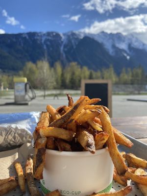 small fries  at The Hwy Cafe in Pemberton