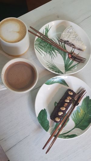 Coconut cake and raw mars bar at Doppio in Grodno