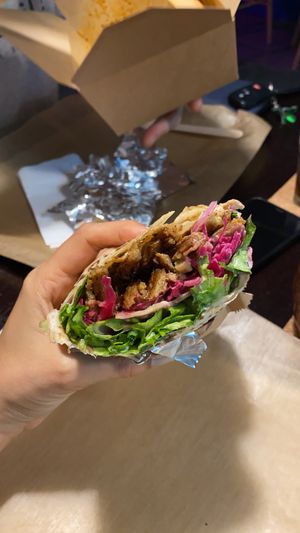 shawarma wrap at Vegan Place in Tbilisi