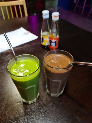 Charity and cocoa smoothies at Vegan Place in Tbilisi