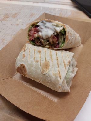 Shawarma wrap at Vegan Place in Tbilisi