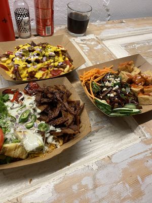 Some foods  at Vegan Place in Tbilisi