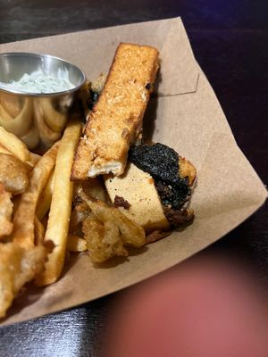 Fish n chips under the list of nori. Basically that was 4 pieces of tofu. Now it’s just two. 17 lari for this - too much. Don’t recommend   at Vegan Place in Tbilisi