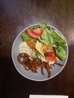 bbq seitan bowl  at Vegan Place in Tbilisi