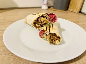 Seitan shawarma   at Vegan Place in Tbilisi