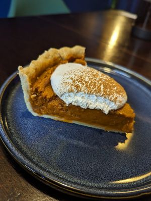 Pumpkin pie at Vegan Place in Tbilisi