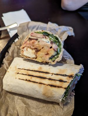 Tofu wrap at Vegan Place in Tbilisi