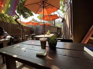 Seating area  at Little Barn Coffee House in Los Angeles