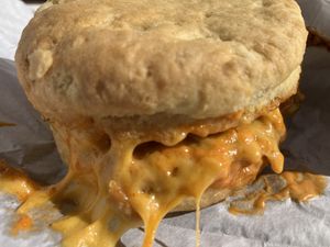 Bacon biscuit  at Little Barn Coffee House in Los Angeles