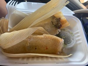 Vegan tamales😋 at Little Barn Coffee House in Los Angeles