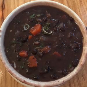 black bean soup  at Paul and Elizabeth's in Northampton
