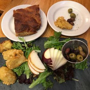 Antipasto app made vegan  at Paul and Elizabeth's in Northampton