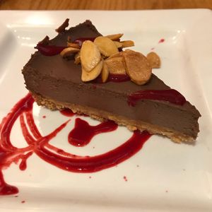 Vegan chocolate mousse pie at Paul and Elizabeth's in Northampton