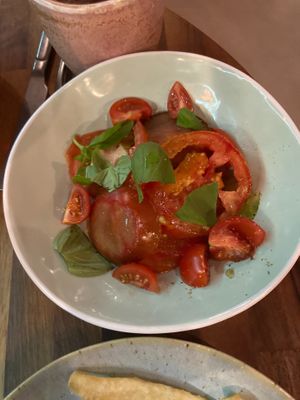 Tomato salad  at Oliveira Kitchen in East London