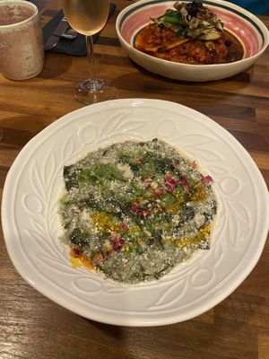 Seaweed risotto at Oliveira Kitchen in East London