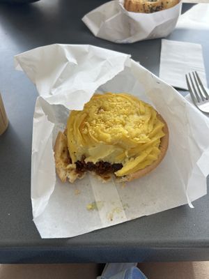 Potato topped pie  at Richoux Patisserie in Auckland