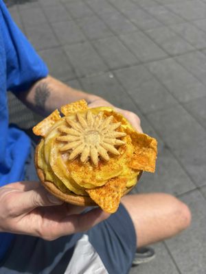 This year's supreme vegan pie award winner. Nacho pie! So good. at Richoux Patisserie in Auckland