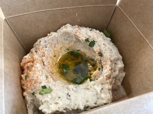 Bean dip to go  at Pizzeria Grano in Vancouver